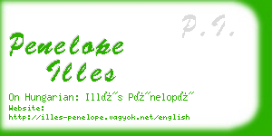 penelope illes business card
